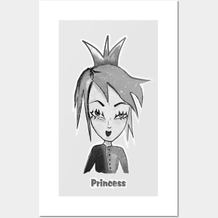 Princess_bw Posters and Art